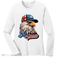 Merica Eagle USA Eagle 4th Of July Patriotic Funny Bald Eagle Women's Long Sleeve Shirt thumb 0
