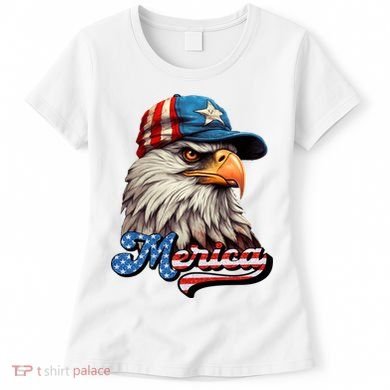 Merica Eagle USA Eagle 4th Of July Patriotic Funny Bald Eagle Women's T-Shirt