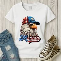 Merica Eagle USA Eagle 4th Of July Patriotic Funny Bald Eagle Women's T-Shirt thumb 3