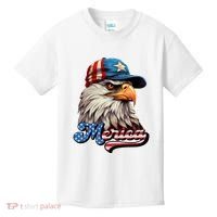 Merica Eagle USA Eagle 4th Of July Patriotic Funny Bald Eagle Kids T-Shirt thumb 0