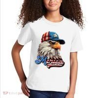 Merica Eagle USA Eagle 4th Of July Patriotic Funny Bald Eagle Kids T-Shirt thumb 2