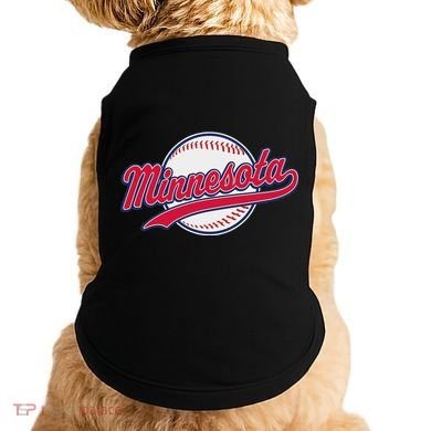 Minnesota Ee Vintage Baseball Hrowback Retro Design Doggie Tank