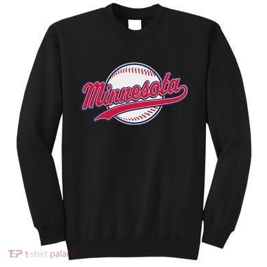 Minnesota Ee Vintage Baseball Hrowback Retro Design Sweatshirt
