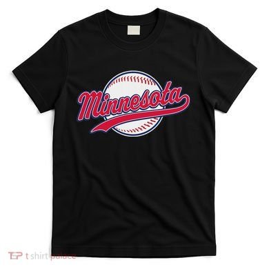 Minnesota Ee Vintage Baseball Hrowback Retro Design T-Shirt