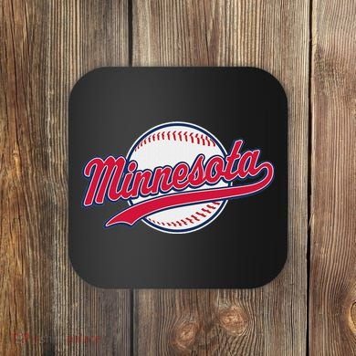 Minnesota Ee Vintage Baseball Hrowback Retro Design Coaster