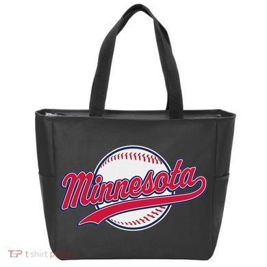 Minnesota Ee Vintage Baseball Hrowback Retro Design Tote Bag