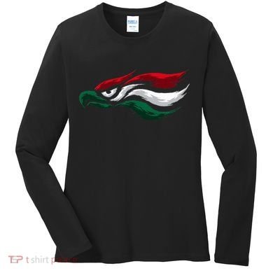 Mexican Eagle With Mexico Flag Hecho En Mexico Women's Long Sleeve Shirt