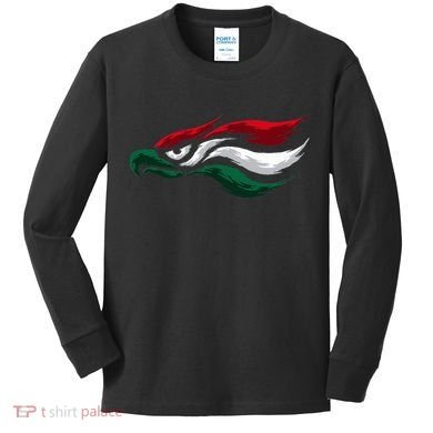 Mexican Eagle With Mexico Flag Hecho En Mexico Kids Long Sleeve Shirt