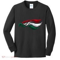 Mexican Eagle With Mexico Flag Hecho En Mexico Kids Long Sleeve Shirt thumb 0