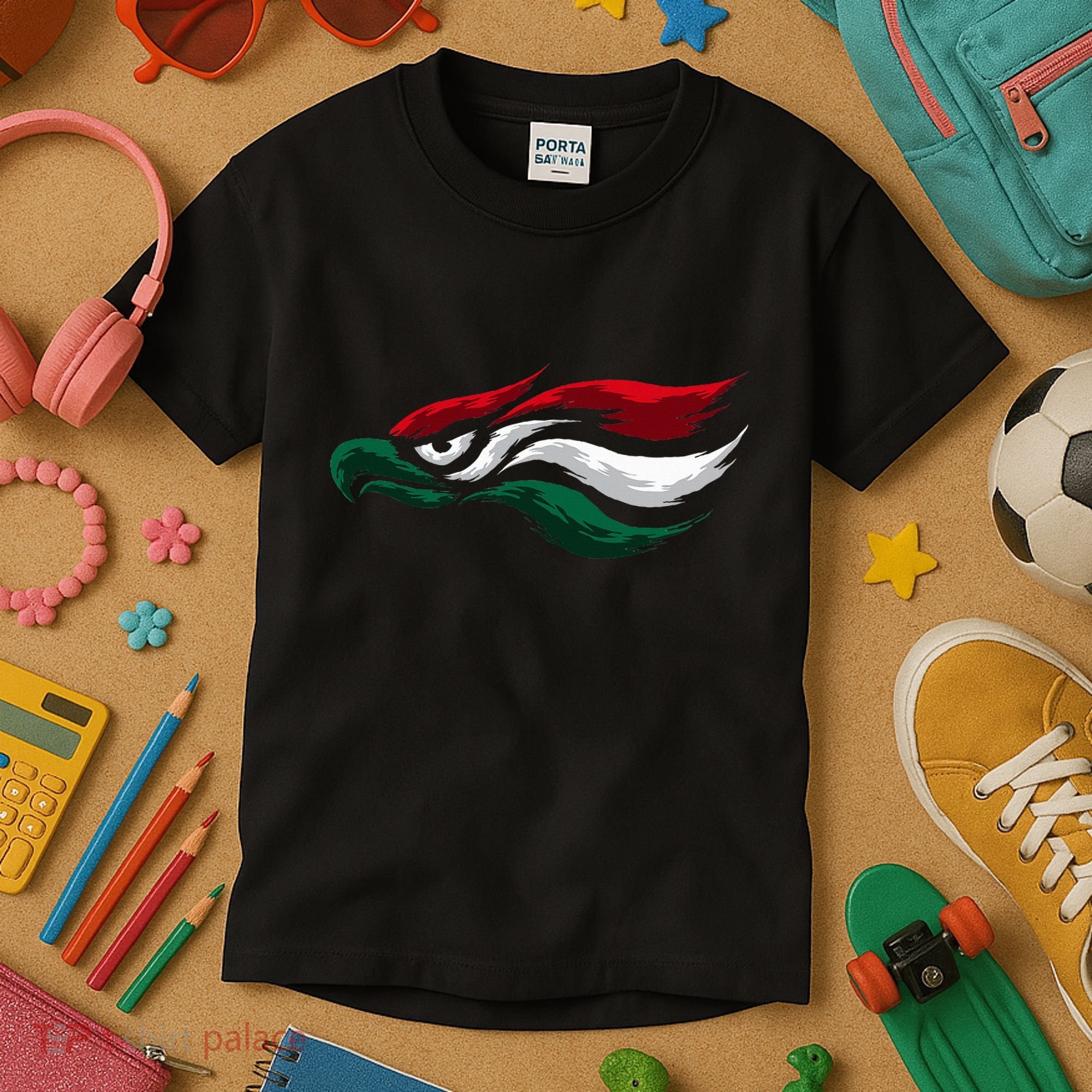 Mexican Eagle With Mexico Flag Hecho En Mexico Kids T-Shirt