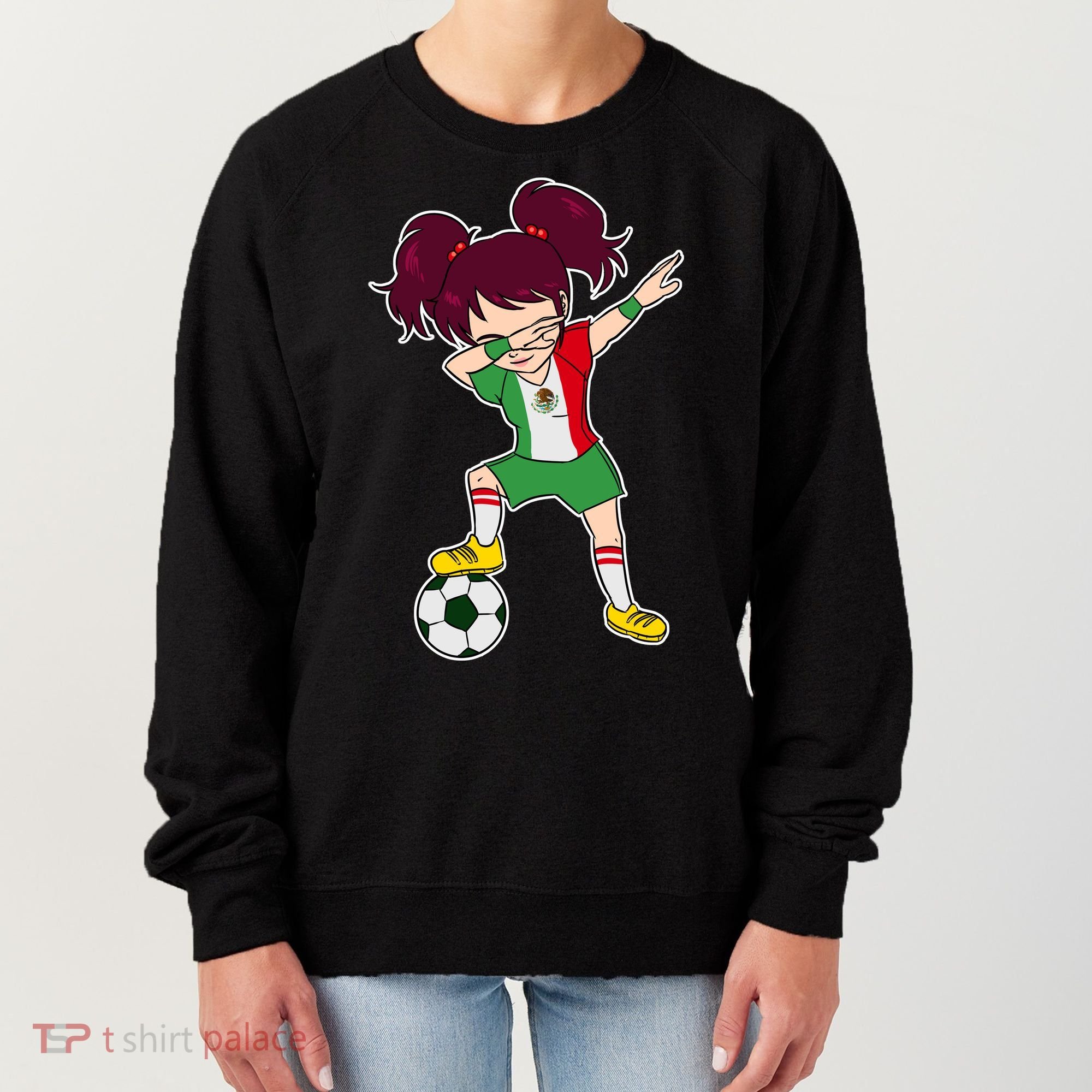 Mexican Dabbing Soccer Gril Mexico Women's Sweatshirt