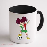 Mexican Dabbing Soccer Gril Mexico Coffee Mug thumb 1