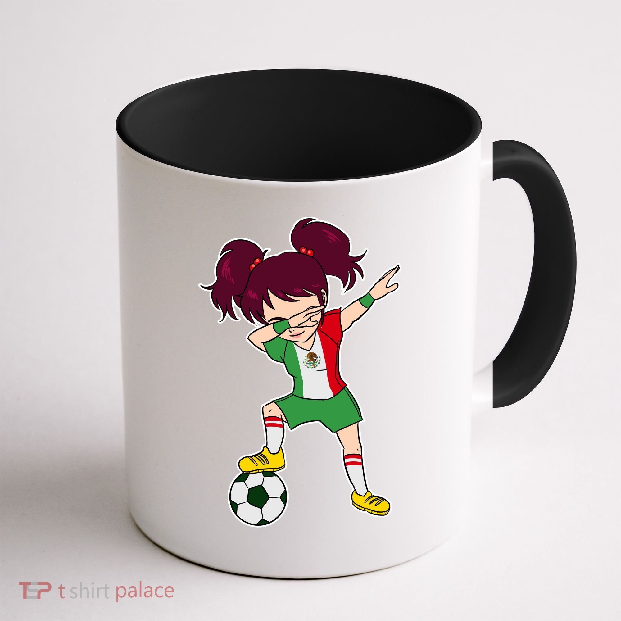 Mexican Dabbing Soccer Gril Mexico Coffee Mug