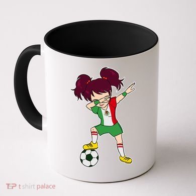 Mexican Dabbing Soccer Gril Mexico Coffee Mug