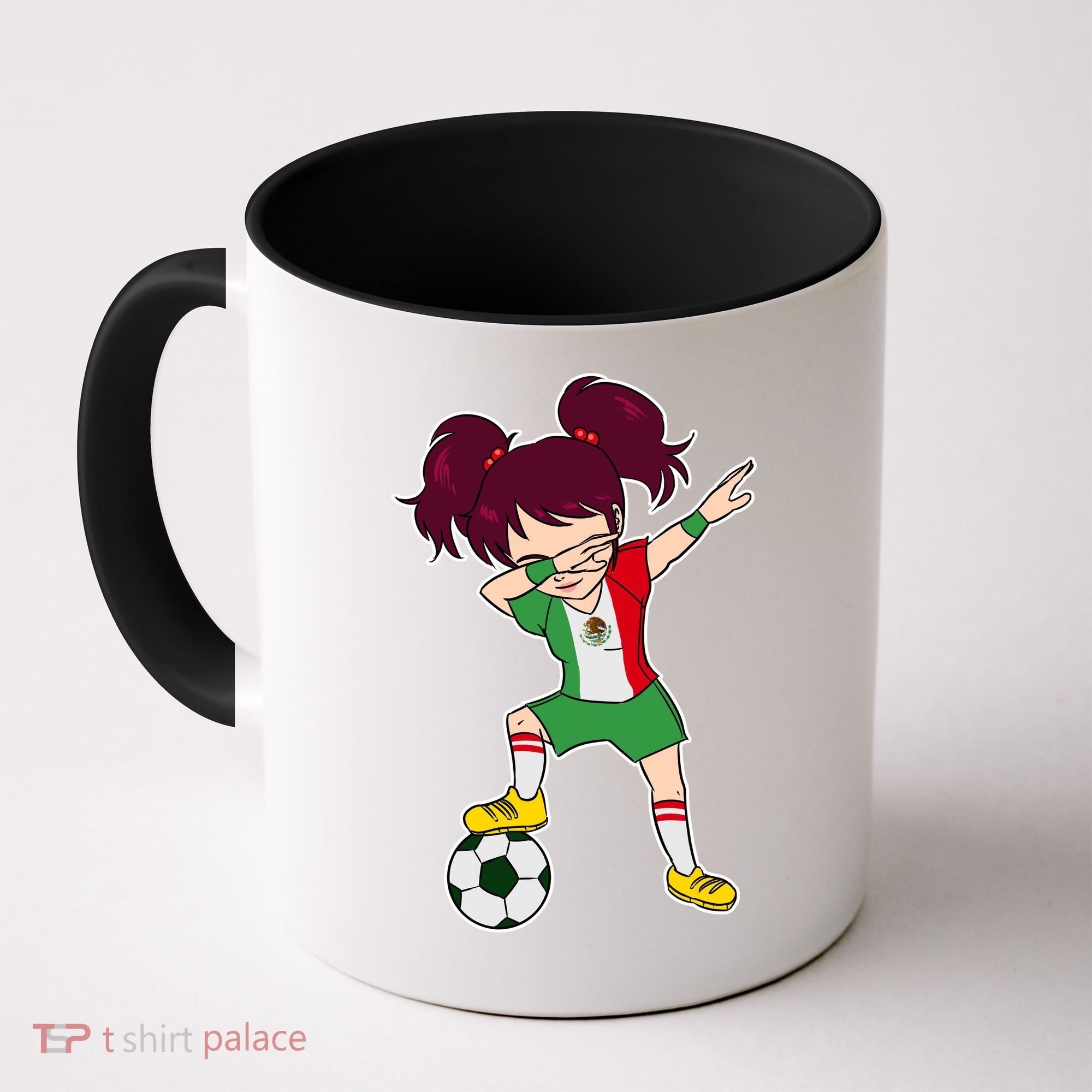 Mexican Dabbing Soccer Gril Mexico Coffee Mug
