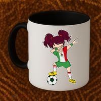 Mexican Dabbing Soccer Gril Mexico Coffee Mug thumb 2
