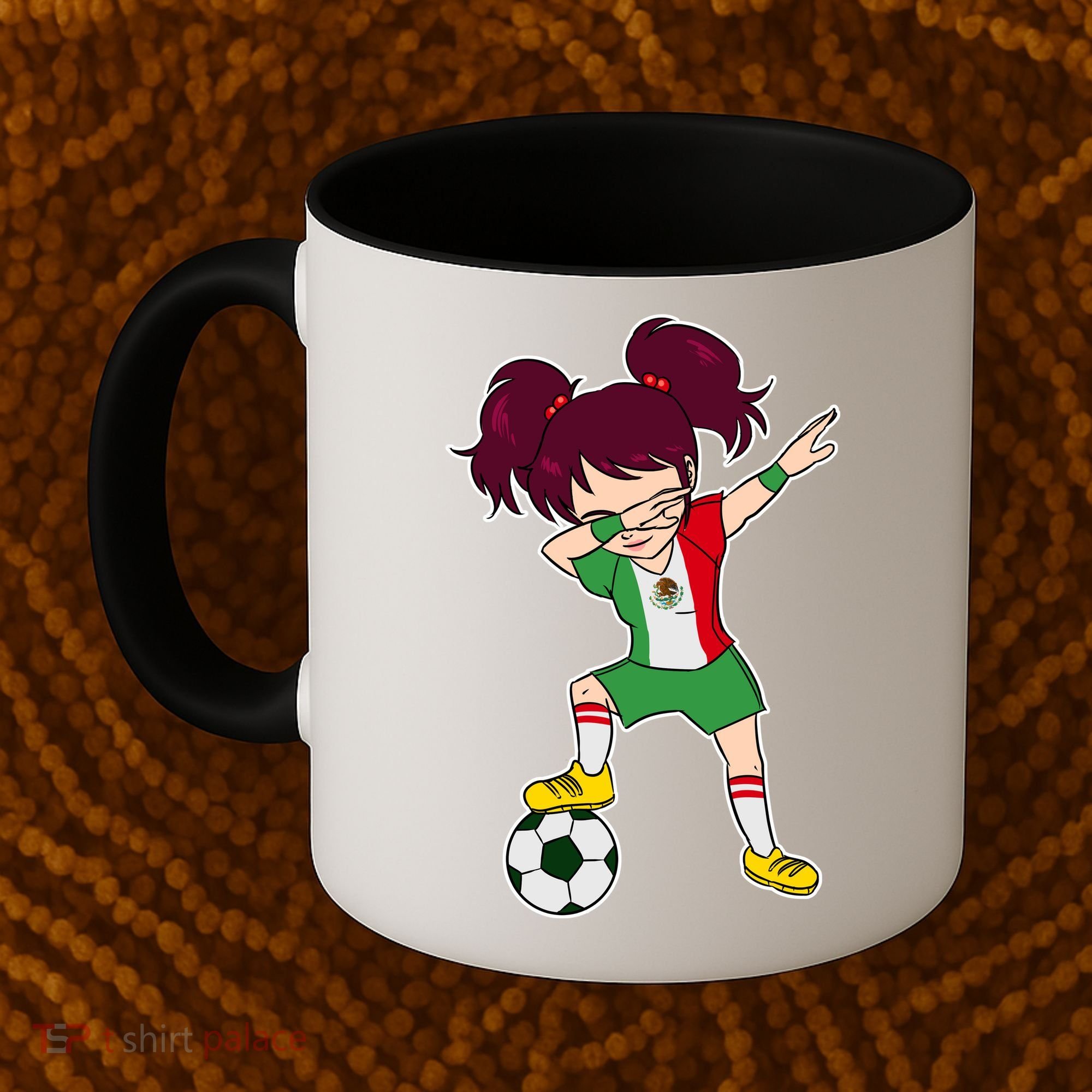 Mexican Dabbing Soccer Gril Mexico Coffee Mug