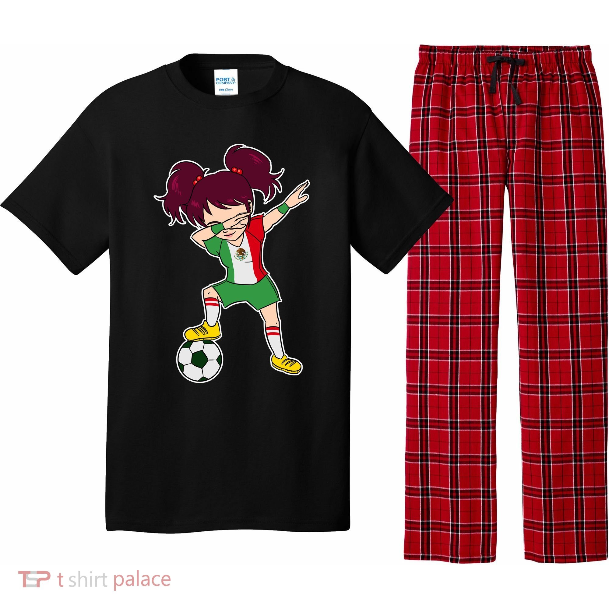 Mexican Dabbing Soccer Gril Mexico Pajama Set