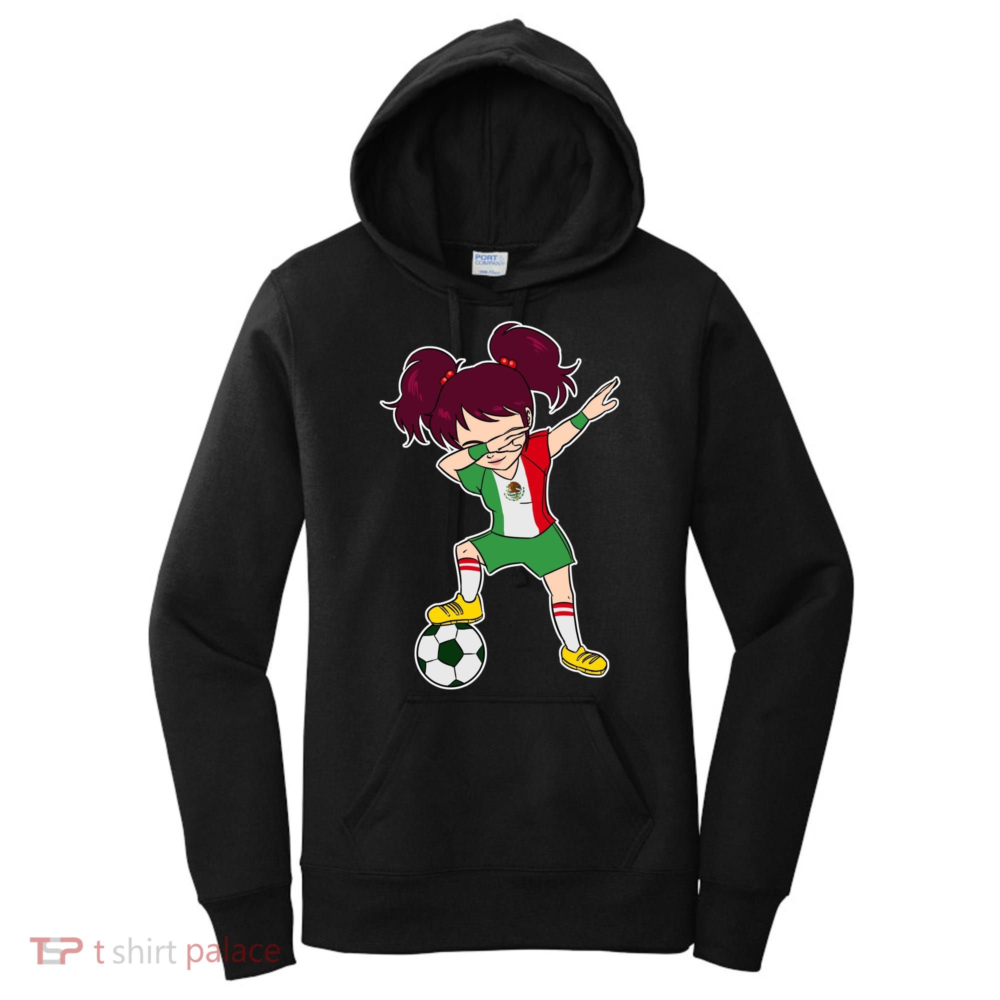 Mexican Dabbing Soccer Gril Mexico Women's Hoodie