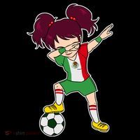 Mexican Dabbing Soccer Gril Mexico Women's Hoodie thumb 2