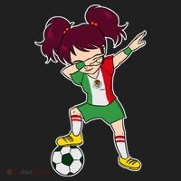 Mexican Dabbing Soccer Gril Mexico Tumbler thumb 3