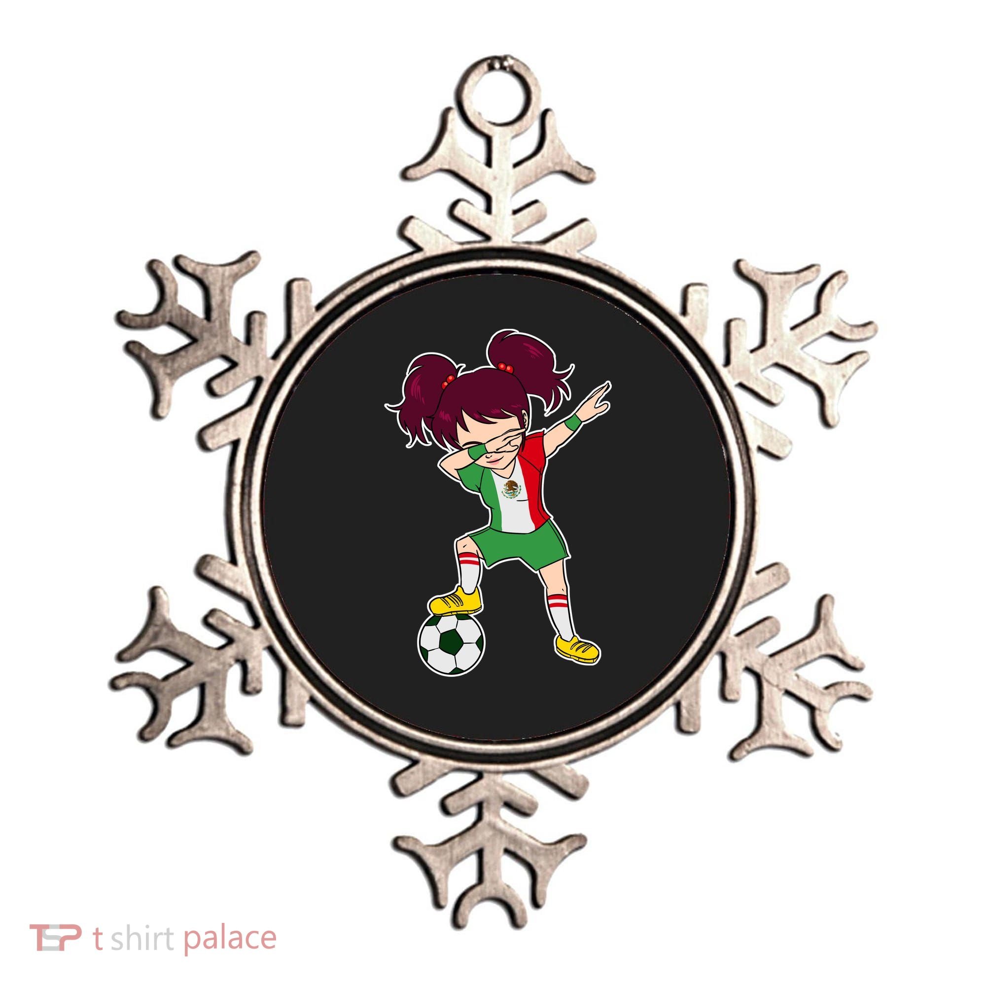 Mexican Dabbing Soccer Gril Mexico Ornament