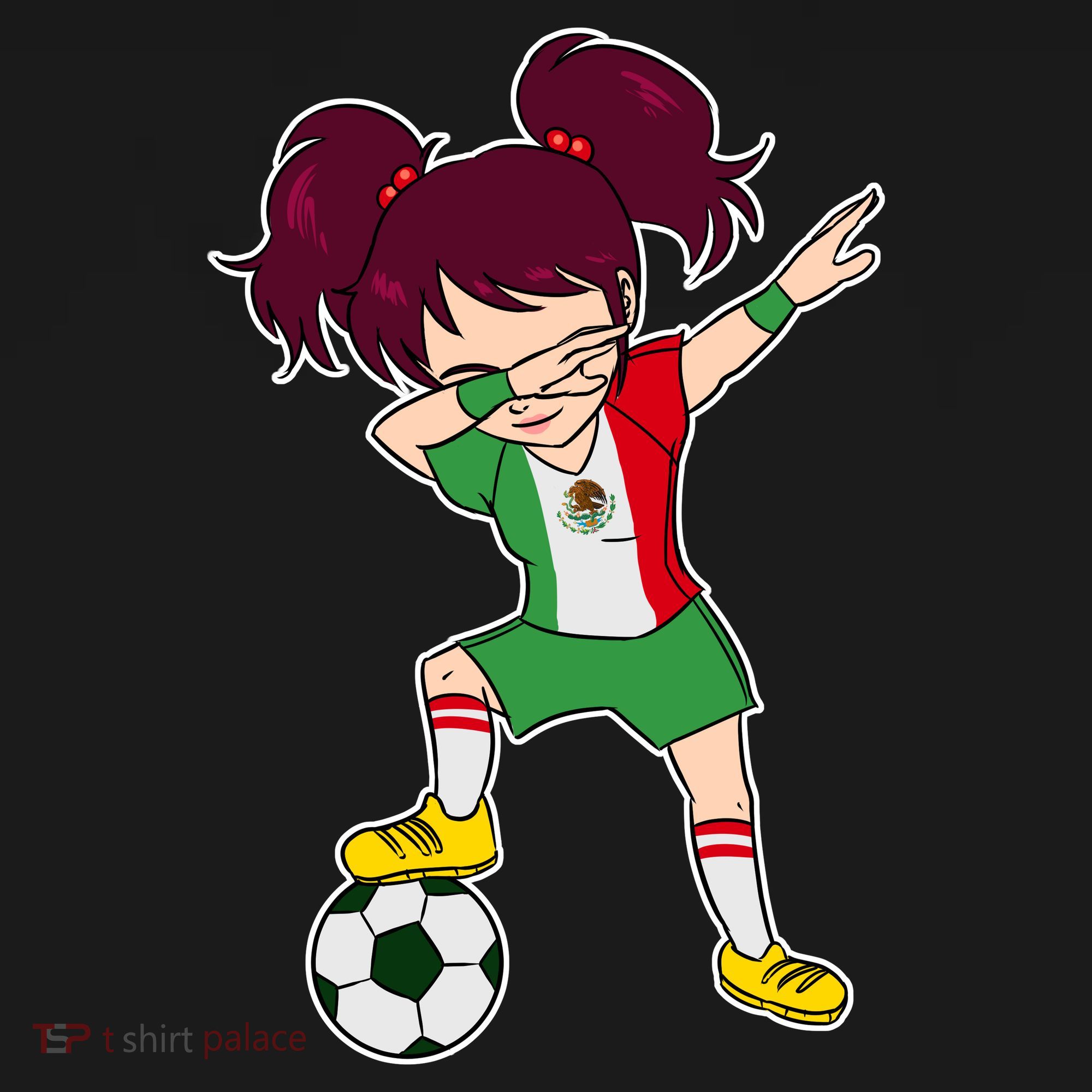 Mexican Dabbing Soccer Gril Mexico Ornament