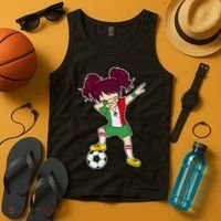 Mexican Dabbing Soccer Gril Mexico Tank Top thumb 4