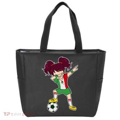 Mexican Dabbing Soccer Gril Mexico Tote Bag