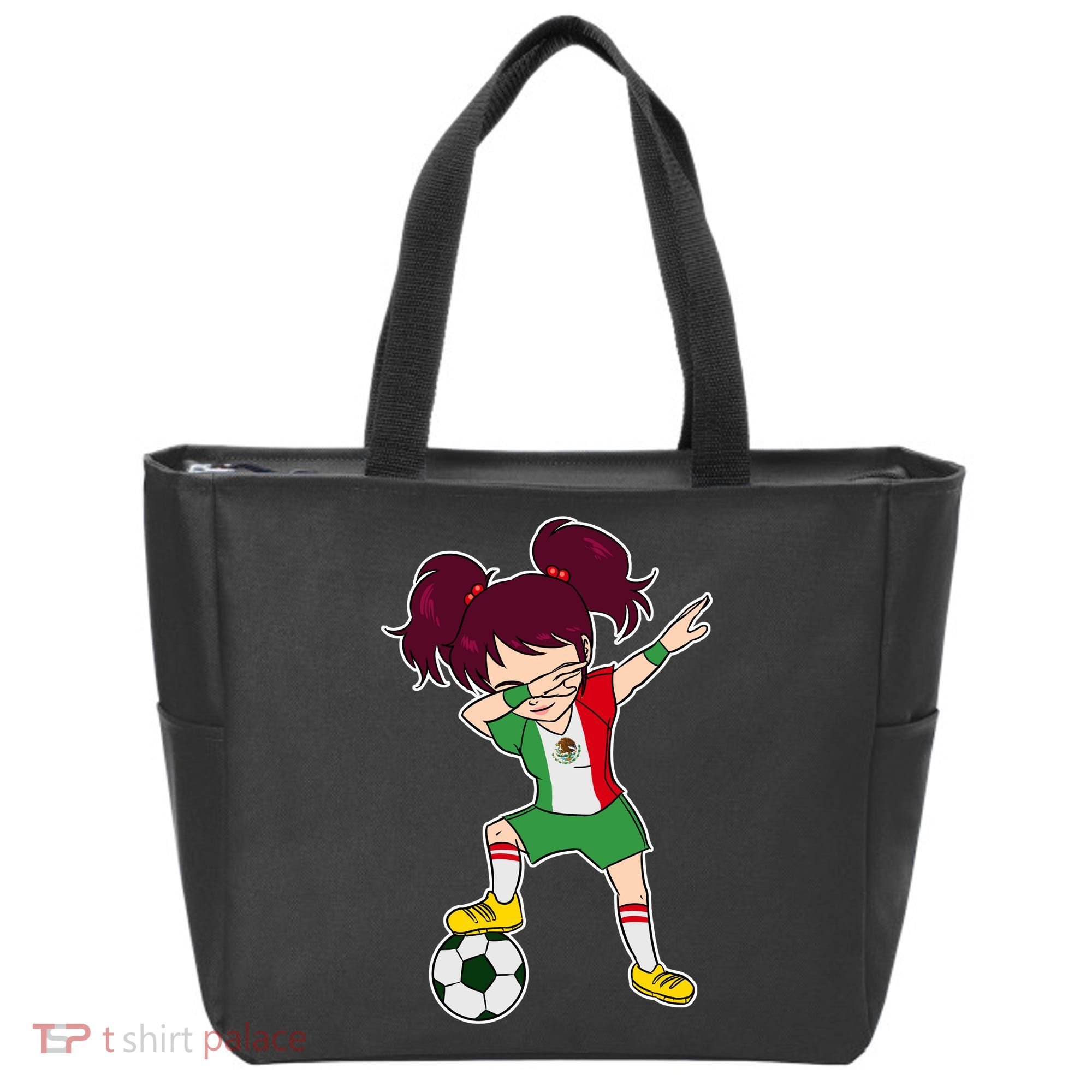 Mexican Dabbing Soccer Gril Mexico Tote Bag