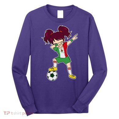 Mexican Dabbing Soccer Gril Mexico Long Sleeve Shirt