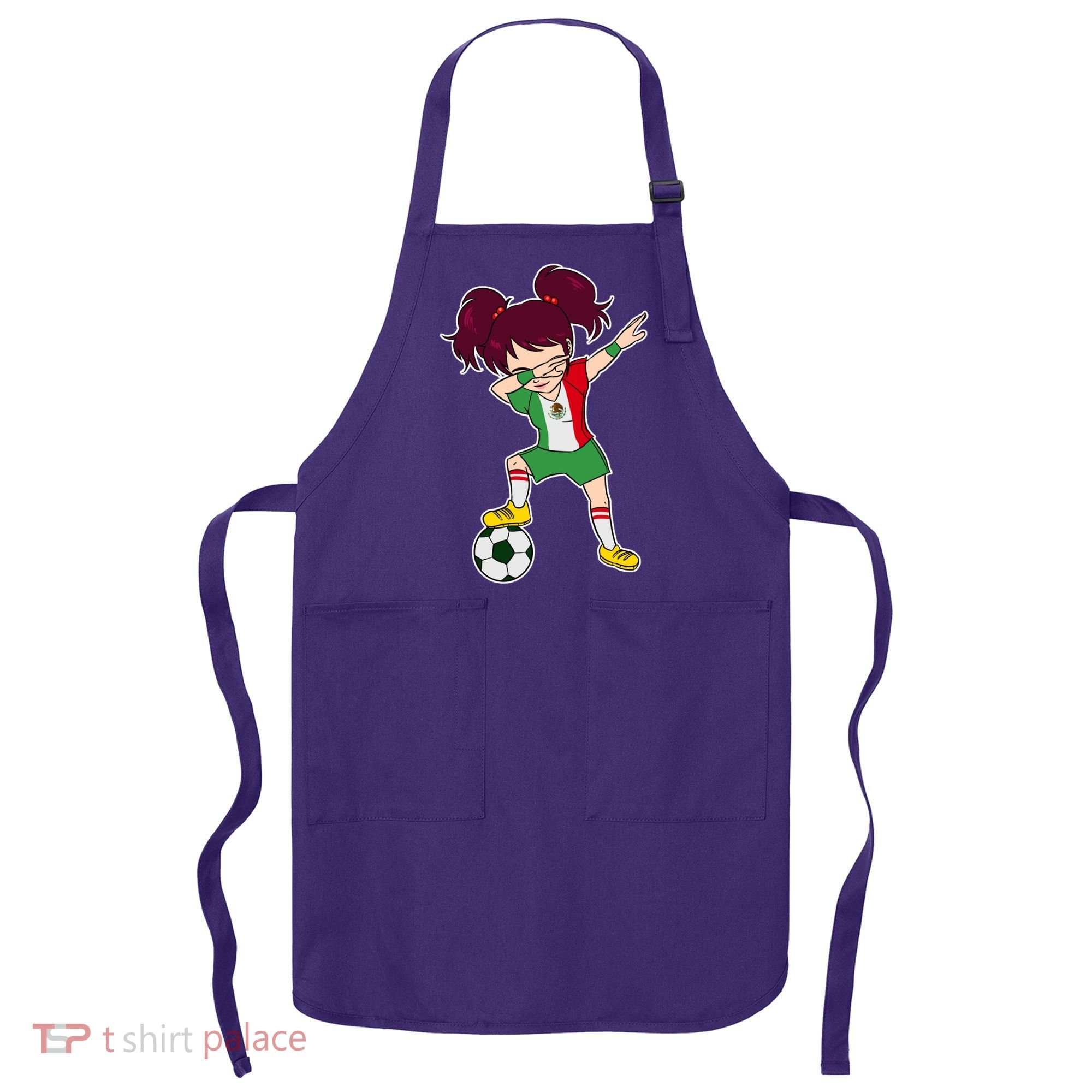 Mexican Dabbing Soccer Gril Mexico Apron