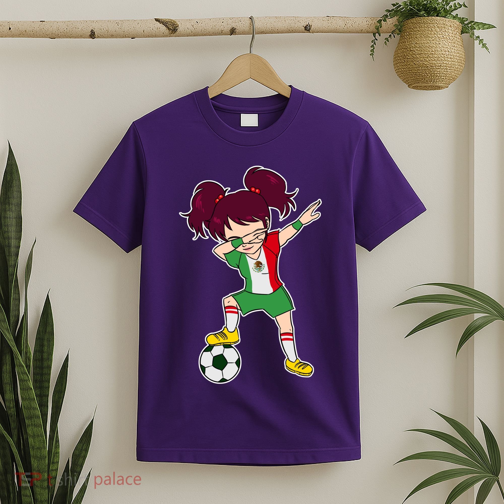 Mexican Dabbing Soccer Gril Mexico T-Shirt