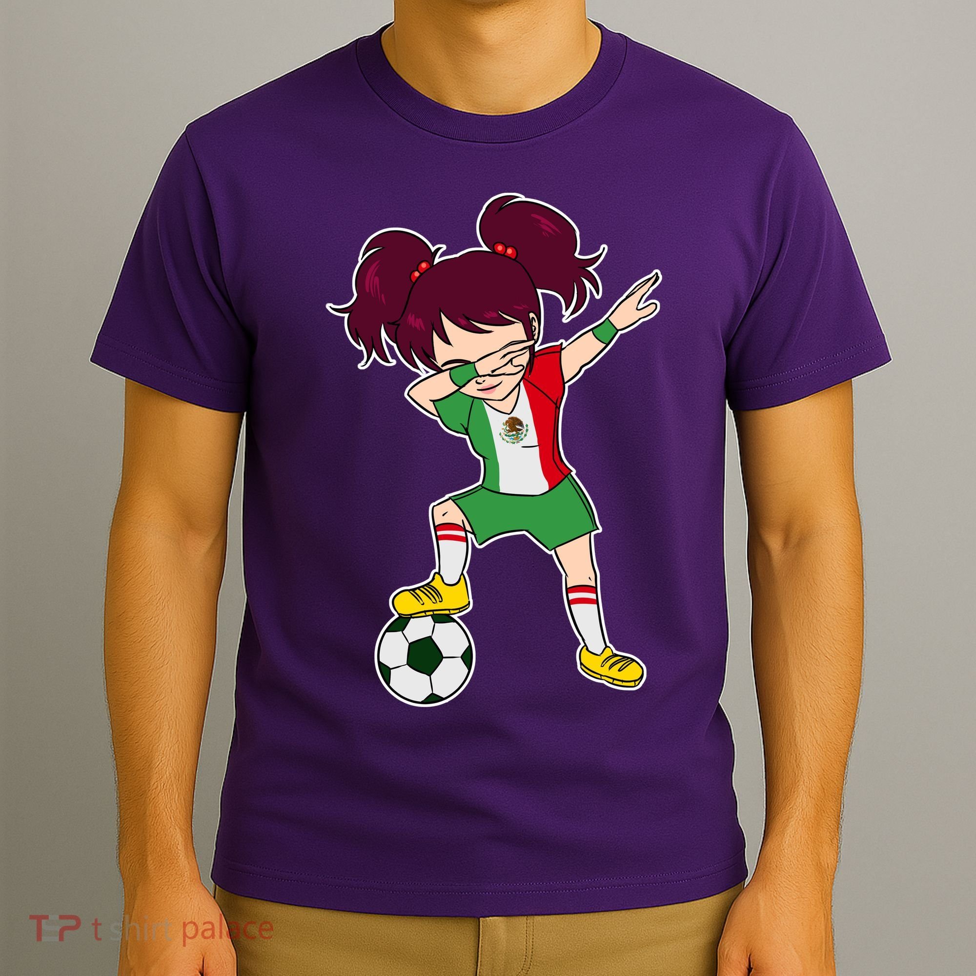 Mexican Dabbing Soccer Gril Mexico T-Shirt