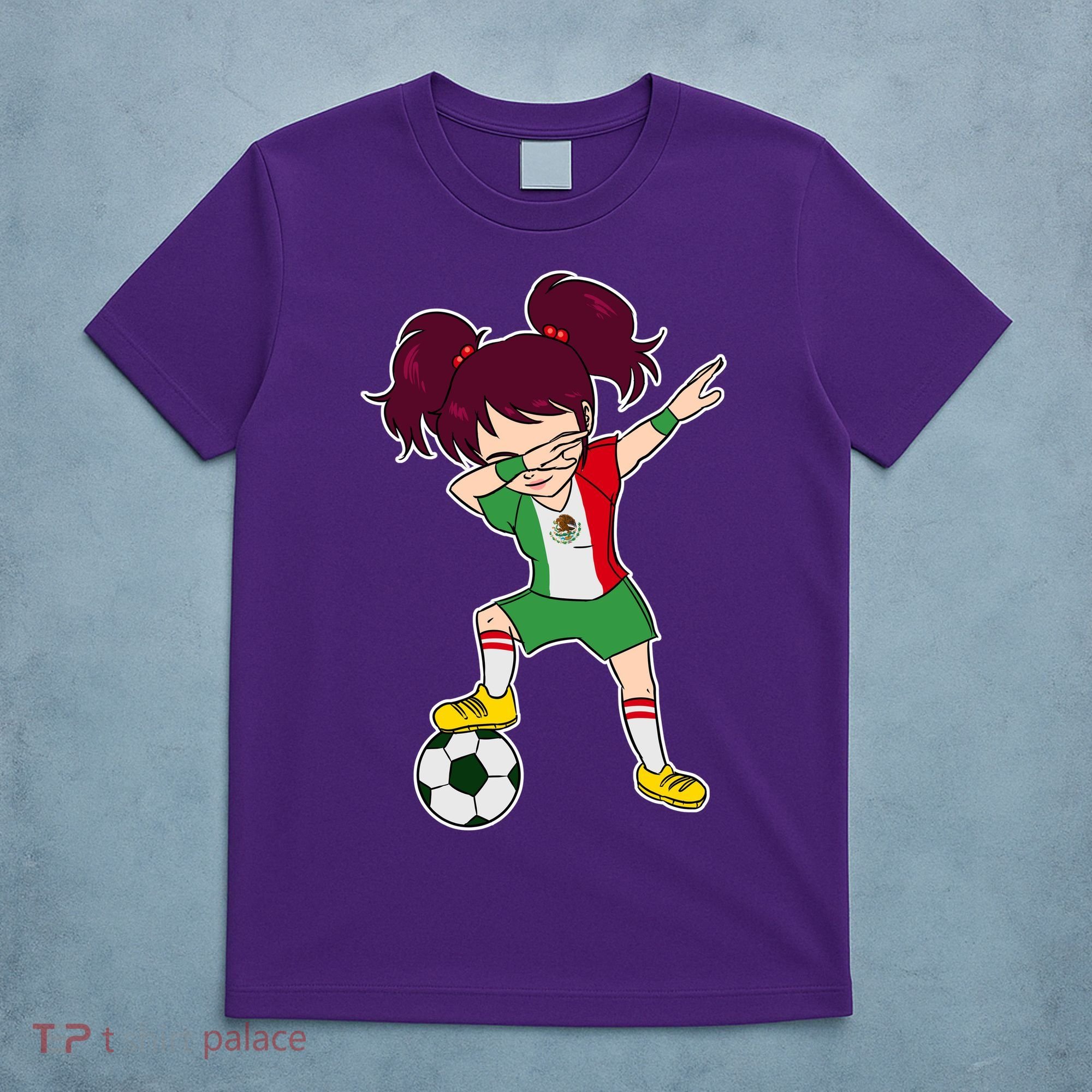 Mexican Dabbing Soccer Gril Mexico T-Shirt