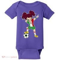 Mexican Dabbing Soccer Gril Mexico Baby Bodysuit thumb 0