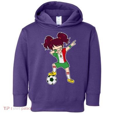 Mexican Dabbing Soccer Gril Mexico Toddler Hoodie