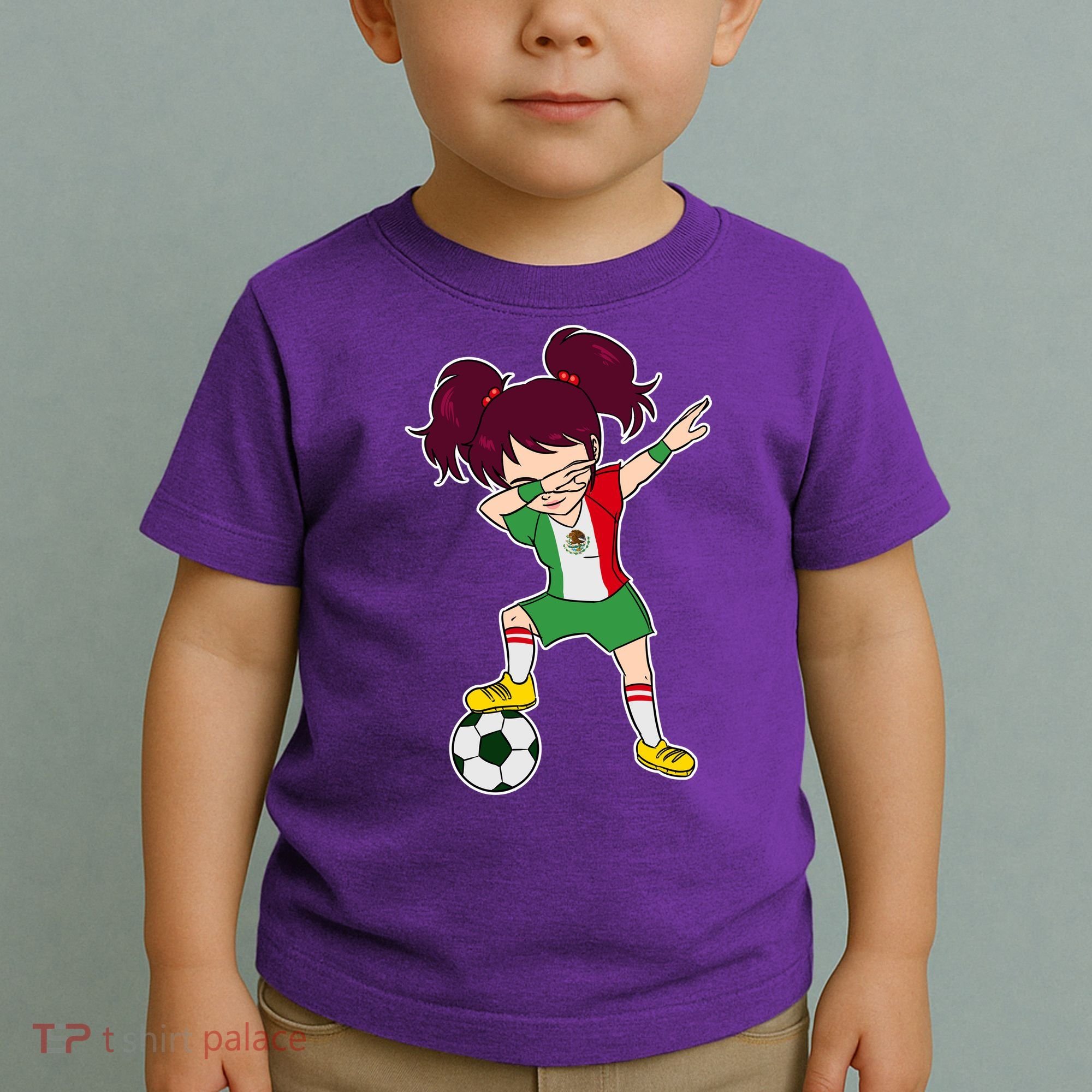 Mexican Dabbing Soccer Gril Mexico Toddler T-Shirt