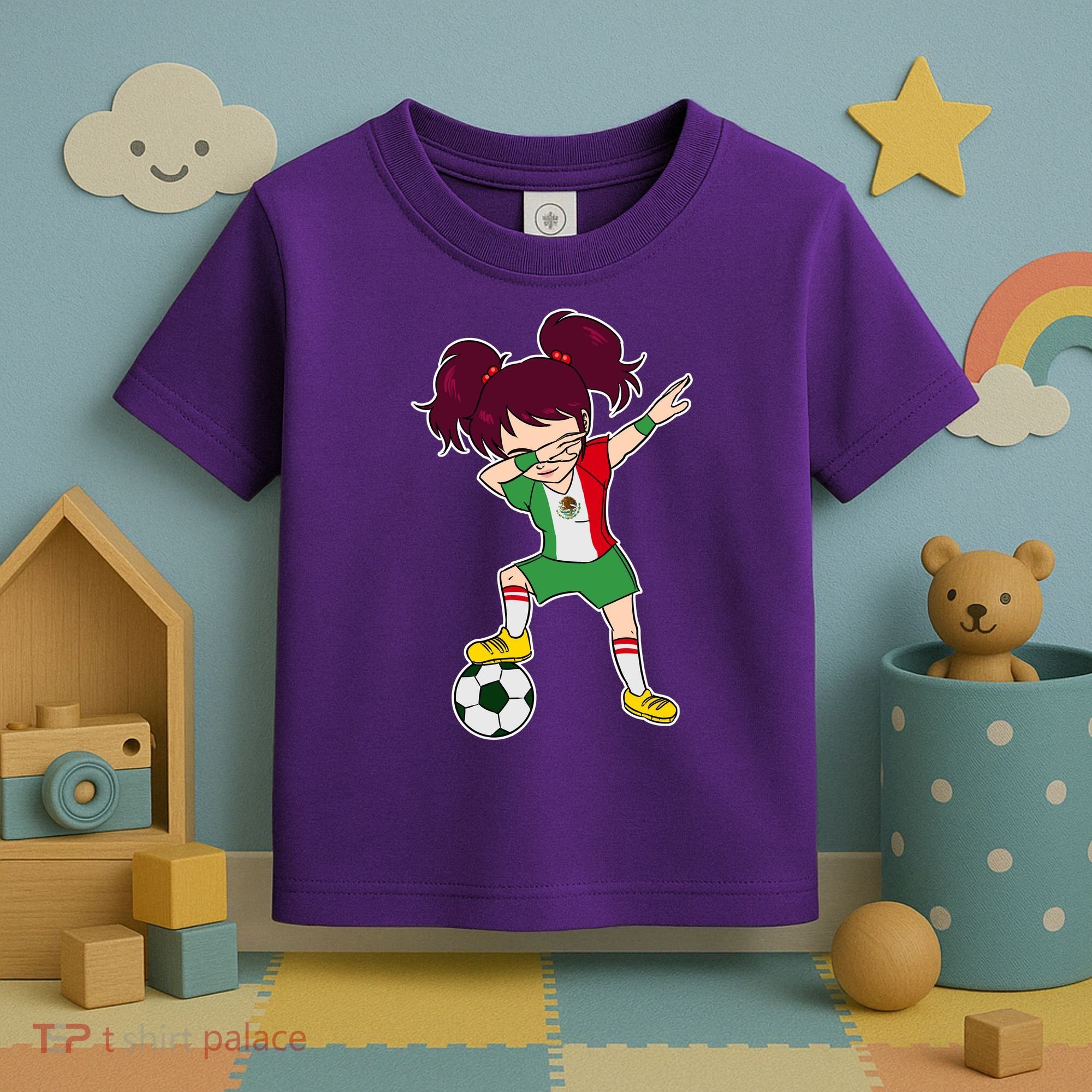 Mexican Dabbing Soccer Gril Mexico Toddler T-Shirt