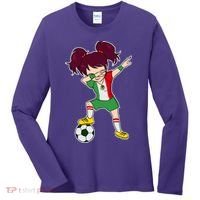 Mexican Dabbing Soccer Gril Mexico Women's Long Sleeve Shirt thumb 0
