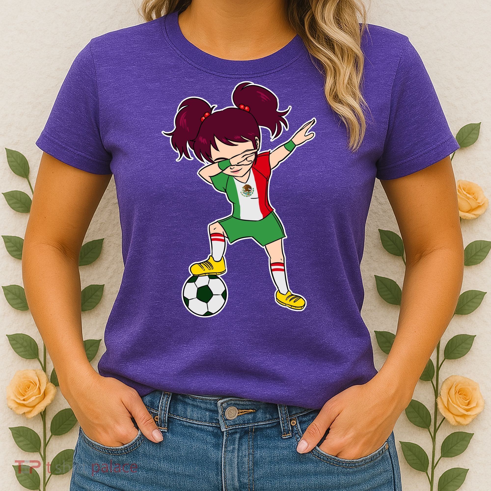 Mexican Dabbing Soccer Gril Mexico Women's T-Shirt