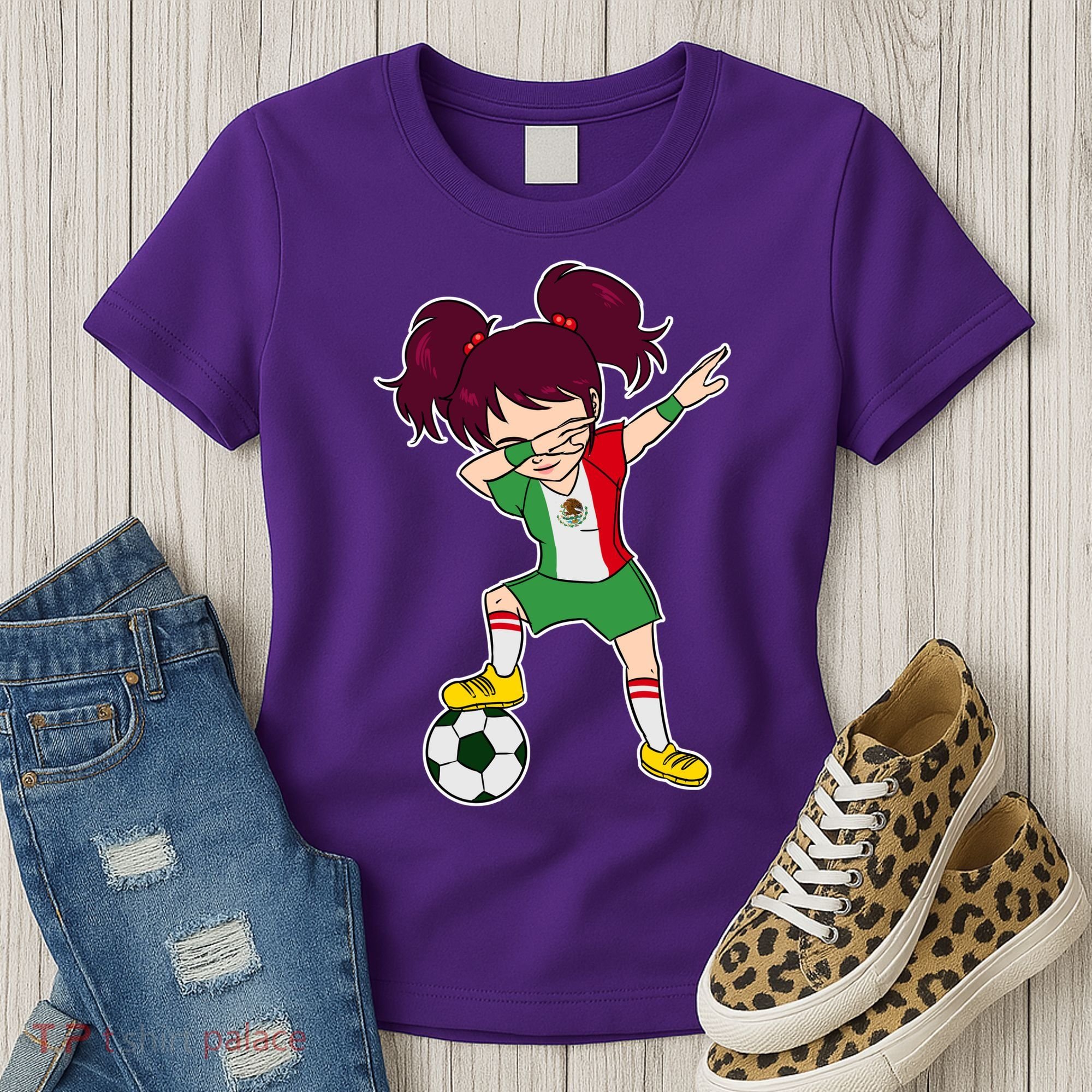Mexican Dabbing Soccer Gril Mexico Women's T-Shirt