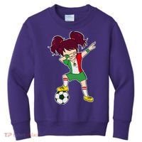 Mexican Dabbing Soccer Gril Mexico Kids Sweatshirt thumb 0