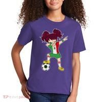 Mexican Dabbing Soccer Gril Mexico Kids T-Shirt thumb 2