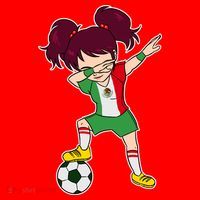 Mexican Dabbing Soccer Gril Mexico Santa Hat thumb 1