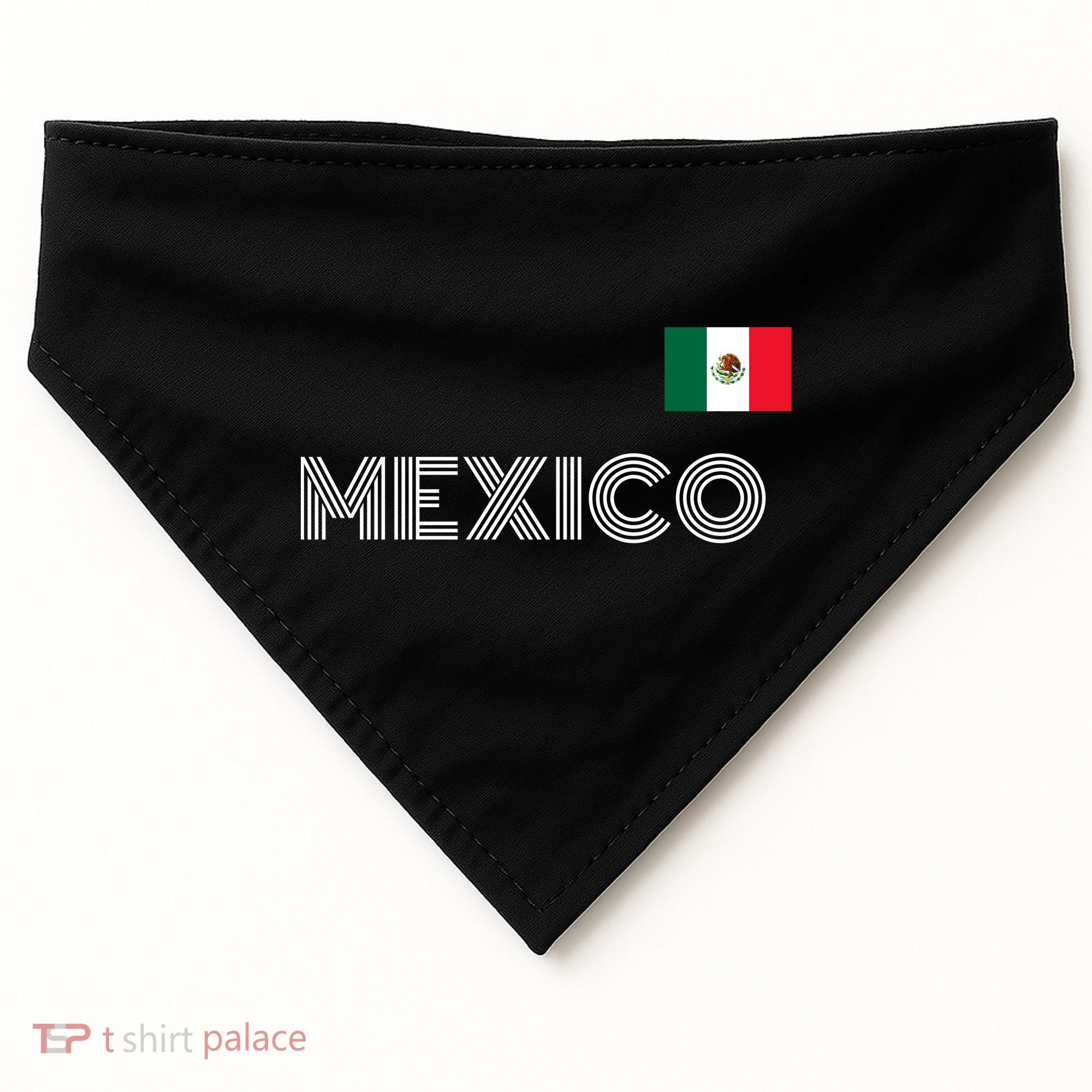Mexico Country Flag Logo USA-Made Doggie Bandana