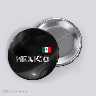 Mexico Country Flag Logo Button