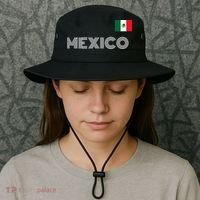 Mexico Country Flag Logo Bucket Hat thumb 3