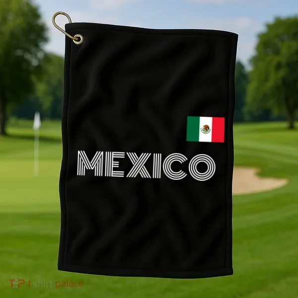 Mexico Country Flag Logo Golf Towel
