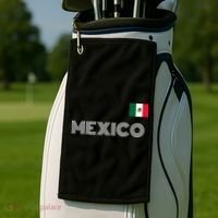 Mexico Country Flag Logo Golf Towel thumb 2